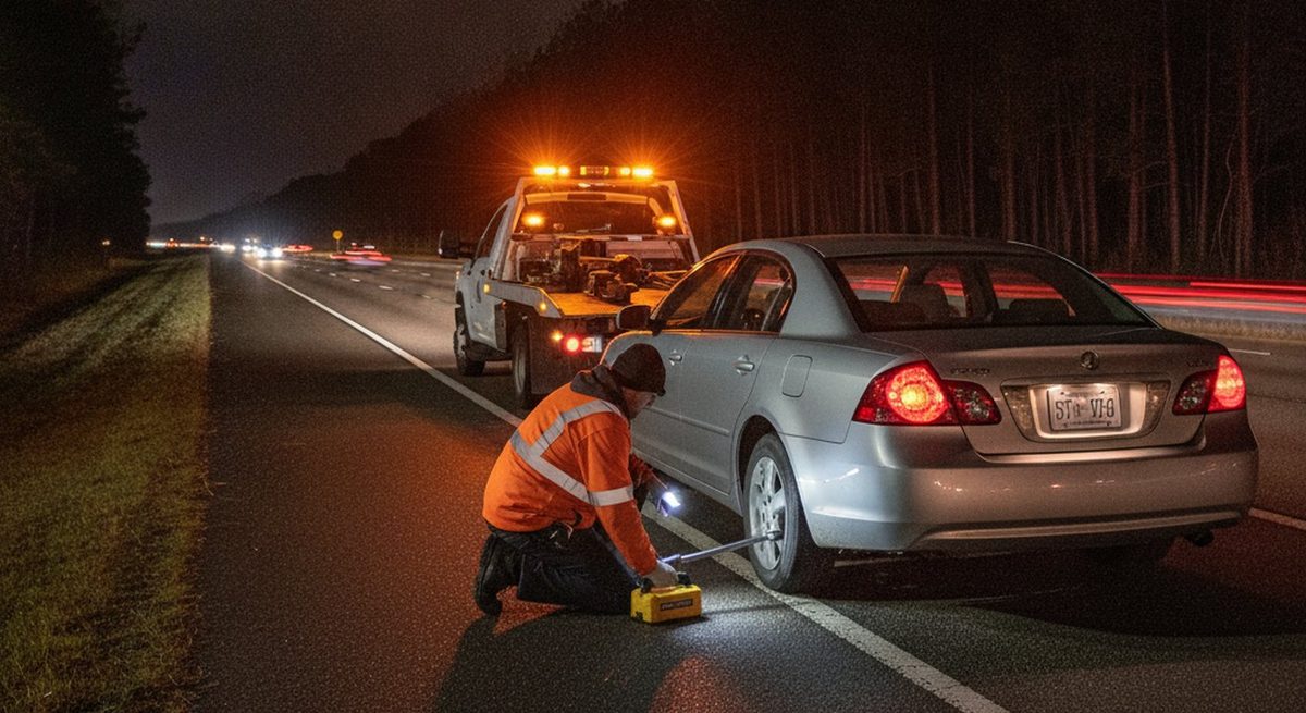 24-hour flat tire assistance in Fayetteville NC