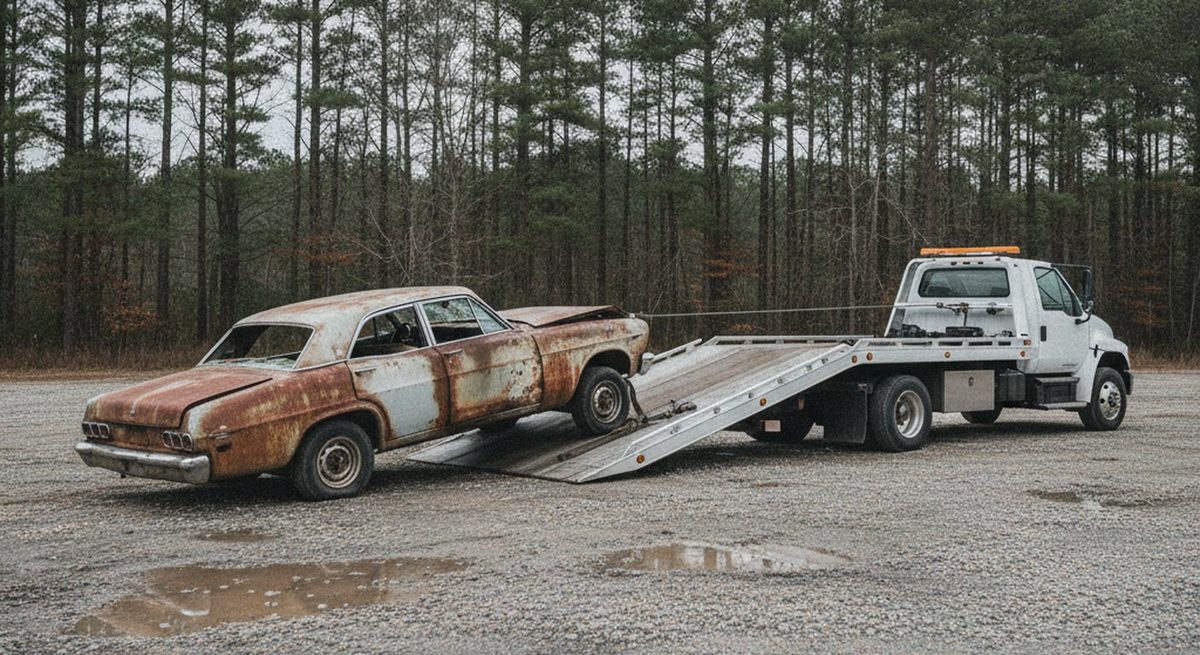 Junk car towed away for cash in Fayetteville NC