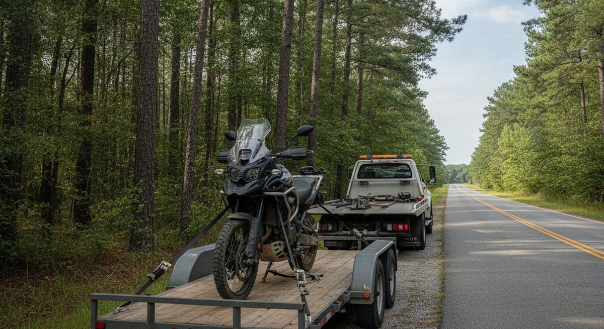 Enclosed motorcycle transport service in Fayetteville NC